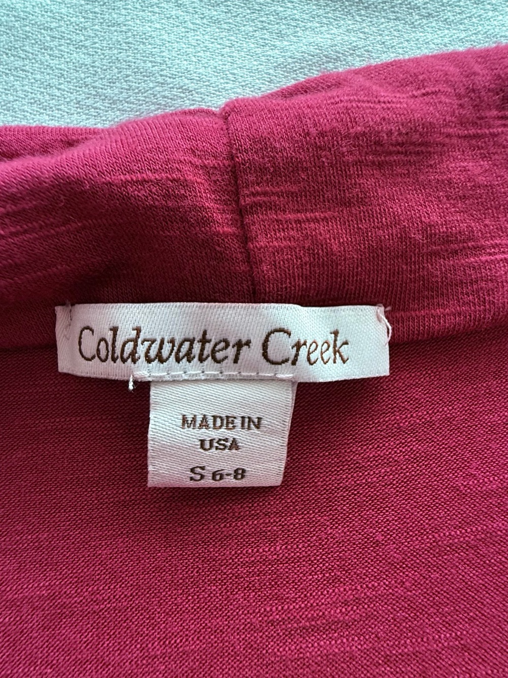 Coldwater Creek Women's Cranberry Draped Cowl Neck Short Sleeve Top - Picture 6 of 7